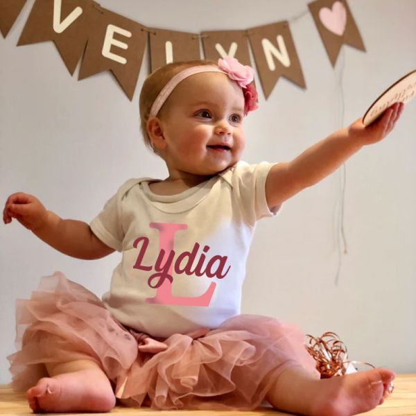 Personalized Baby Girls Name Tutu Skirt Set Headband| BBCloth11