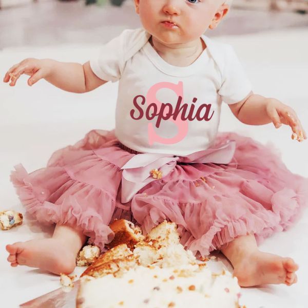 Personalized Baby Girls Name Tutu Skirt Set Headband| BBCloth11