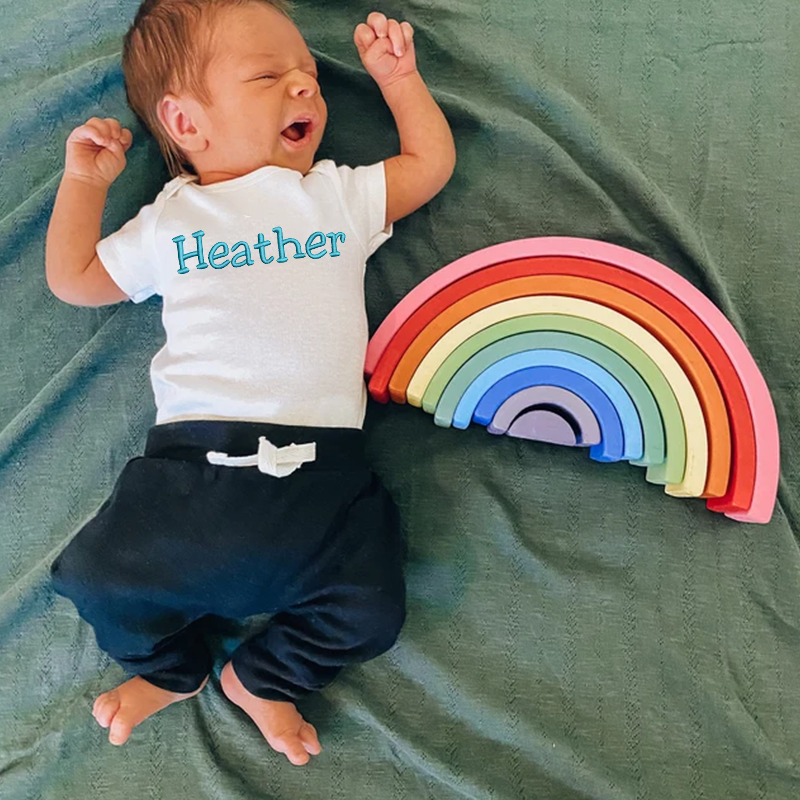 Personalized Baby Embroidered Cozy Onesie| BBCloth53