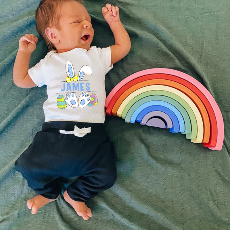 Personalized Baby Easter Cozy Onesie| BBCloth20