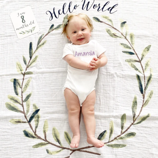 Personalized Baby Embroidered Cozy Onesie| BBCloth53