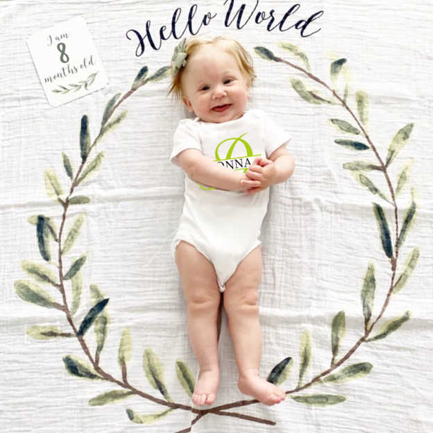 Personalized Baby Split Monogram Alphabet Onesie| BBCloth47