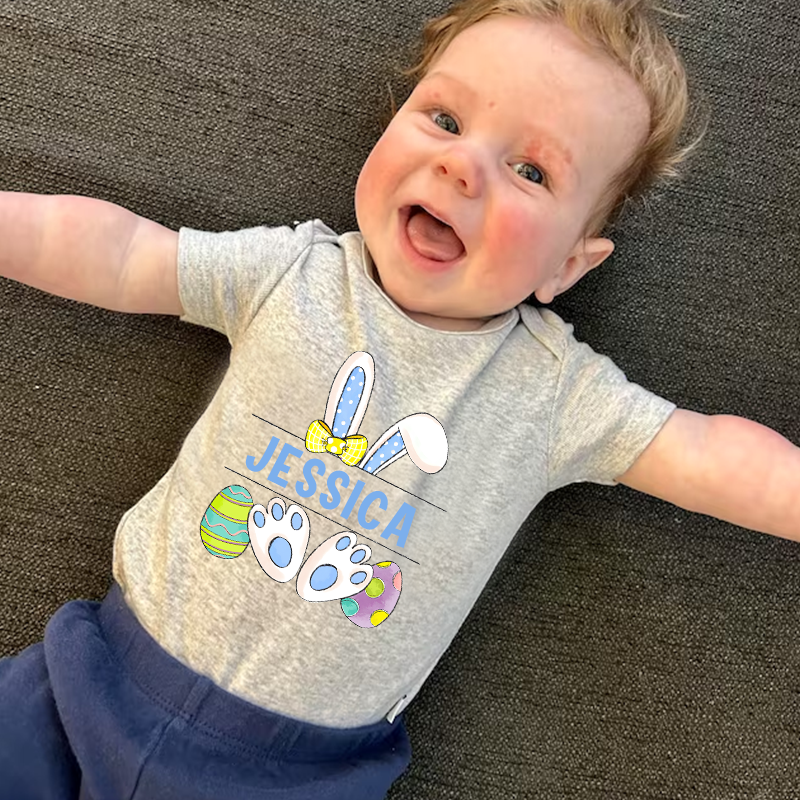 Personalized Baby Easter Cozy Onesie| BBCloth20