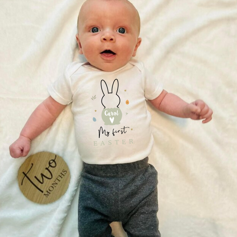 Personalized Baby First Easter Onesie| BBCloth18