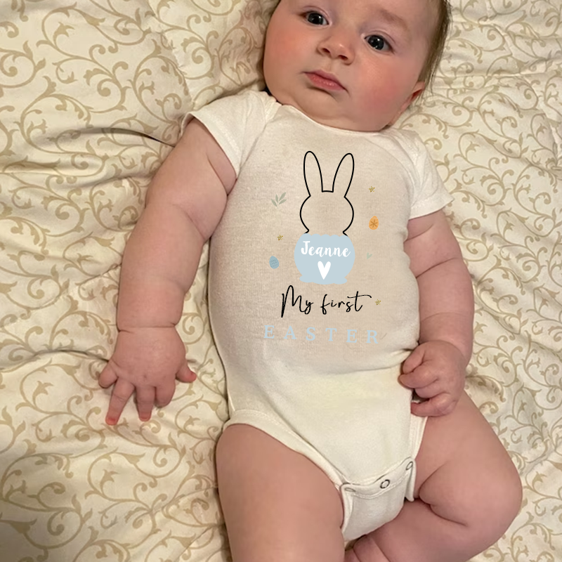 Personalized Baby First Easter Onesie| BBCloth18