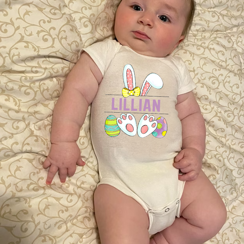 Personalized Baby Easter Cozy Onesie| BBCloth20