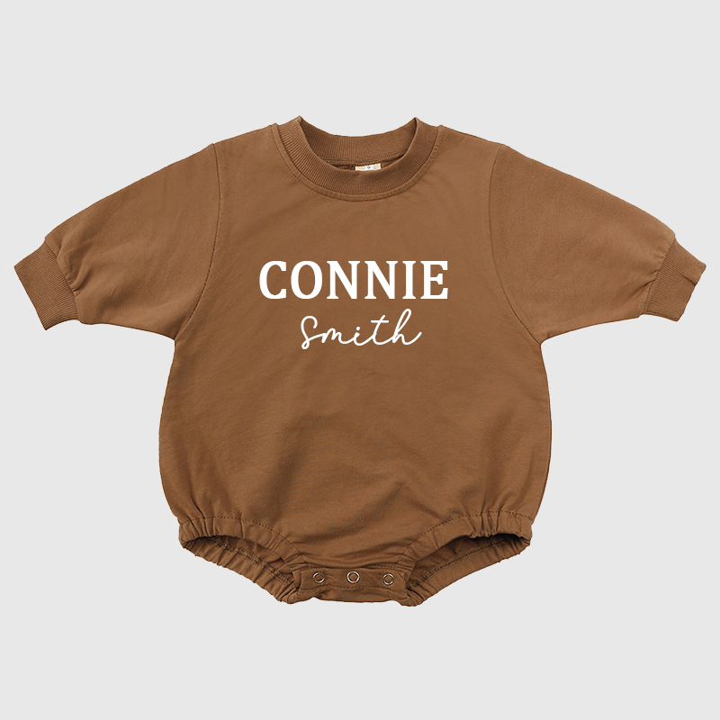 Personalized Baby Name Sweatshirt Romper| BBcloth73