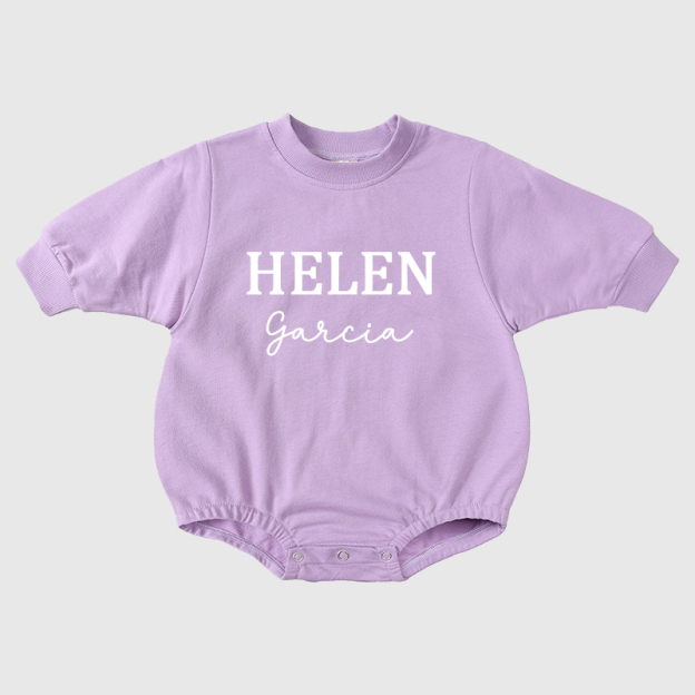 Personalized Baby Name Sweatshirt Romper| BBcloth73
