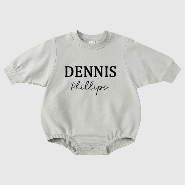 Personalized Baby Name Sweatshirt Romper| BBcloth73