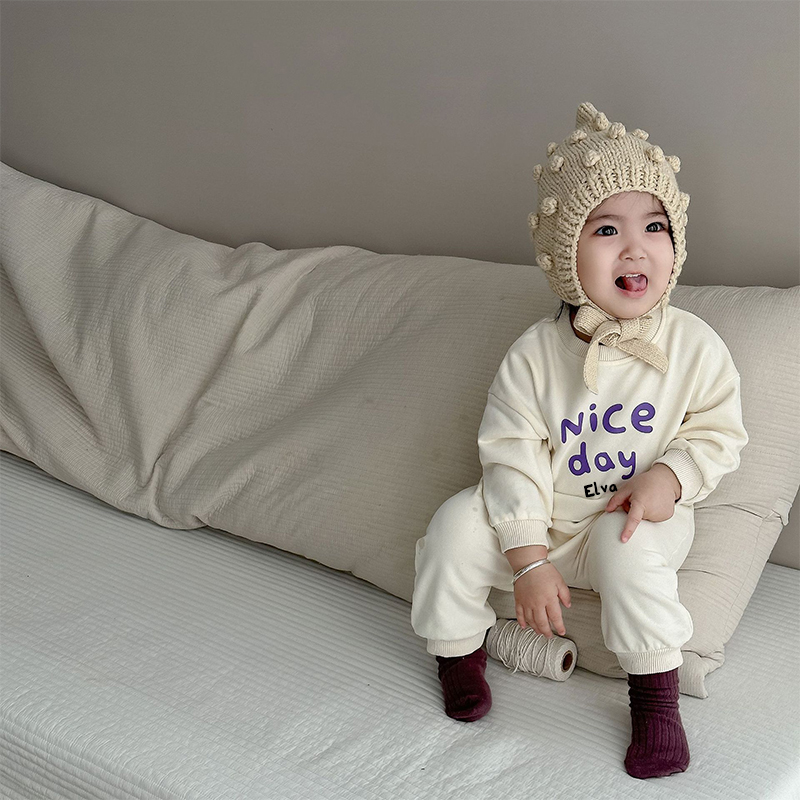 Personalized Baby Smile Sweatshirt Set| Cloth54