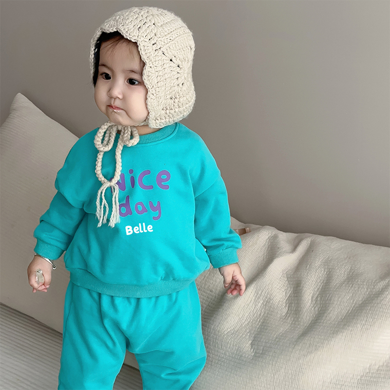 Personalized Baby Smile Sweatshirt Set| Cloth54