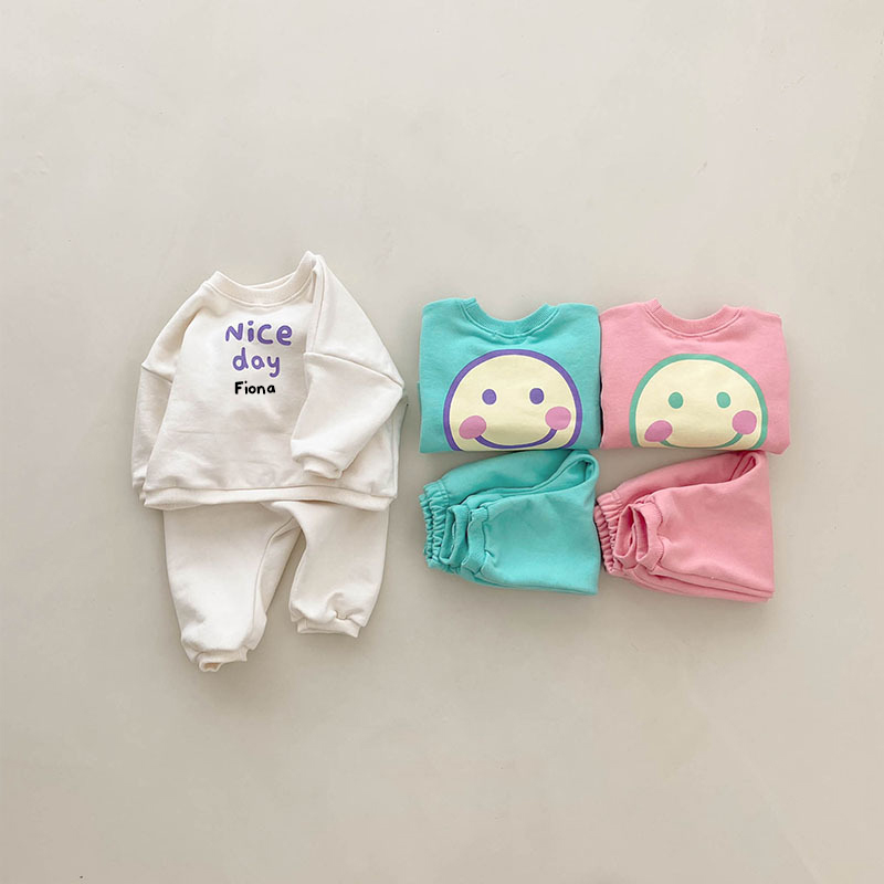 Personalized Baby Smile Sweatshirt Set| Cloth54