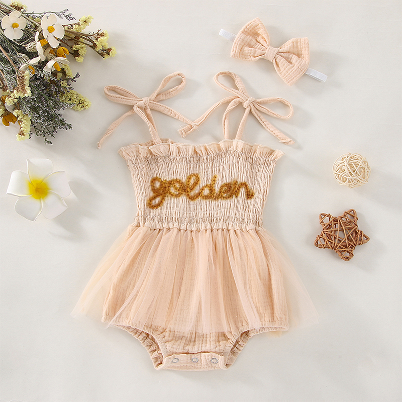 Personalized Baby Embroidered Baby Romper| BBCloth40