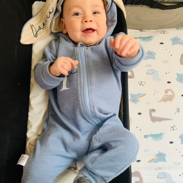 Personalized Bunny Ear Baby Romper| Cloth120