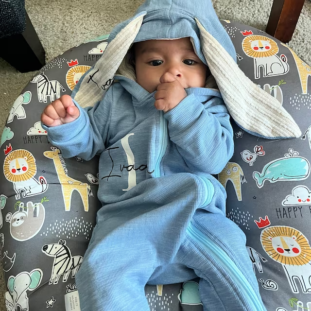 Personalized Bunny Ear Baby Romper| Cloth120