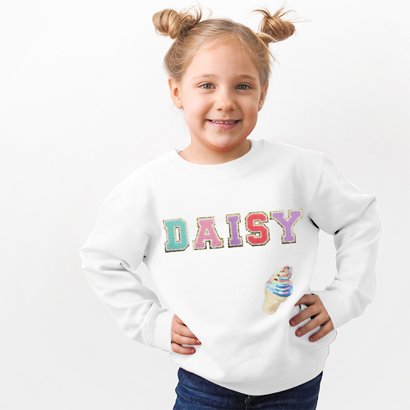 Personalized Girls Patches Sweatshirt |Cloth194