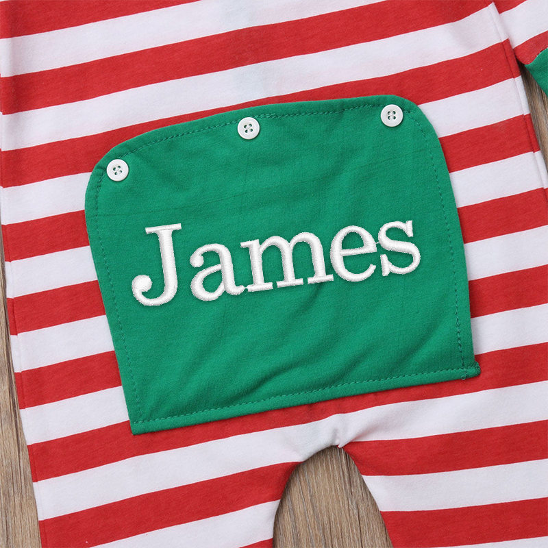 Personalized Embroidered Butt Flap Christmas Pajamas| Cloth99