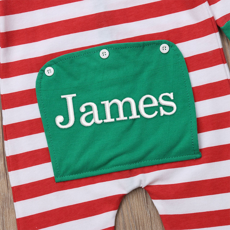 Personalized Embroidered Butt Flap Christmas Pajamas| Cloth99