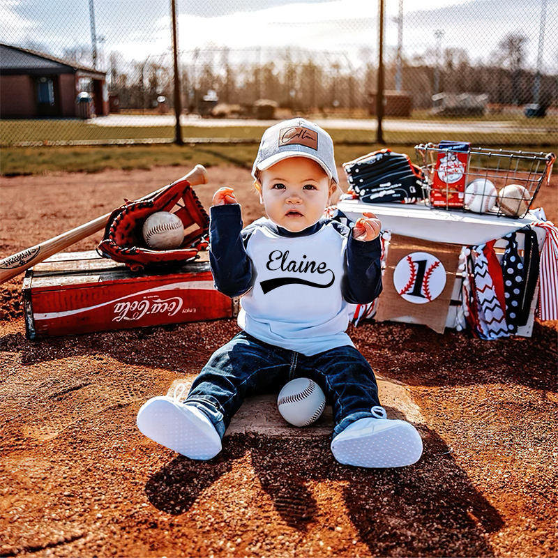 Personalized Name Baseball Long Sleeves Shirt| Cloth127
