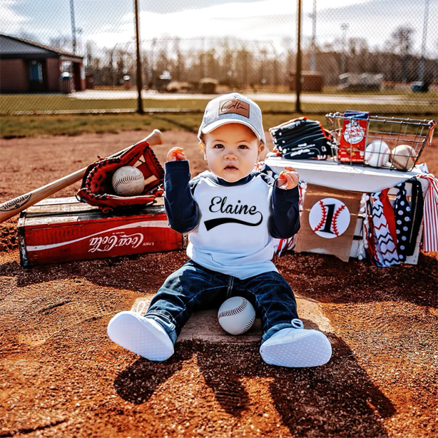 Personalized Name Baseball Long Sleeves Shirt| Cloth127