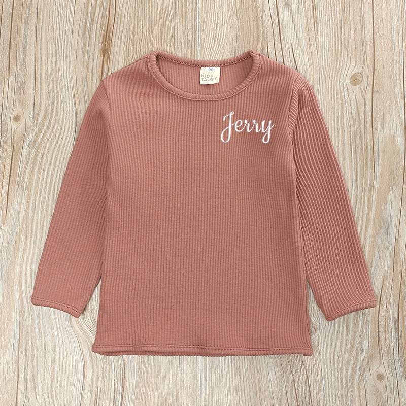 Personalized Kids Embroidered Ribbed Sets| Cloth101