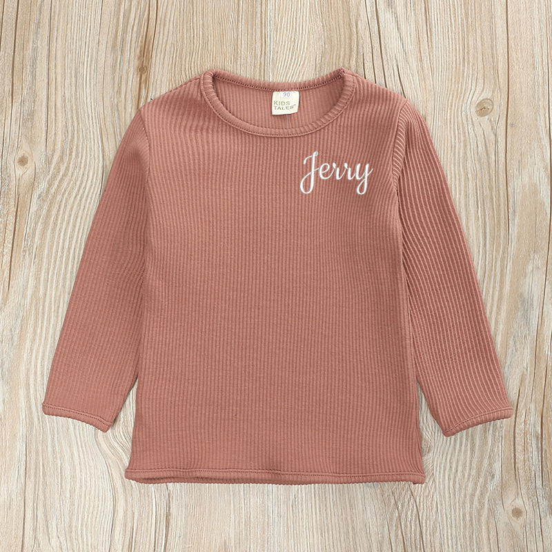 Personalized Kids Embroidered Ribbed Sets| Cloth101