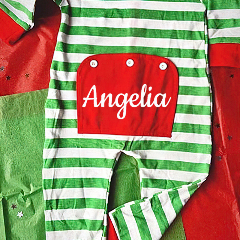 Personalized Embroidered Butt Flap Christmas Pajamas| Cloth99