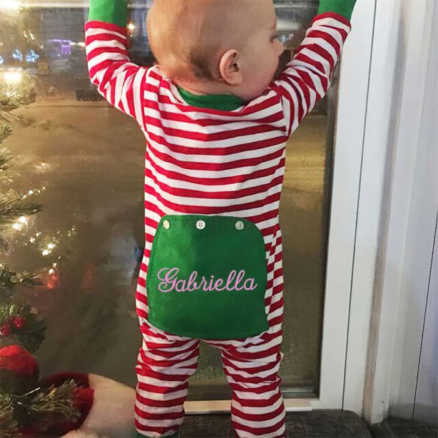 Personalized Embroidered Butt Flap Christmas Pajamas| Cloth99