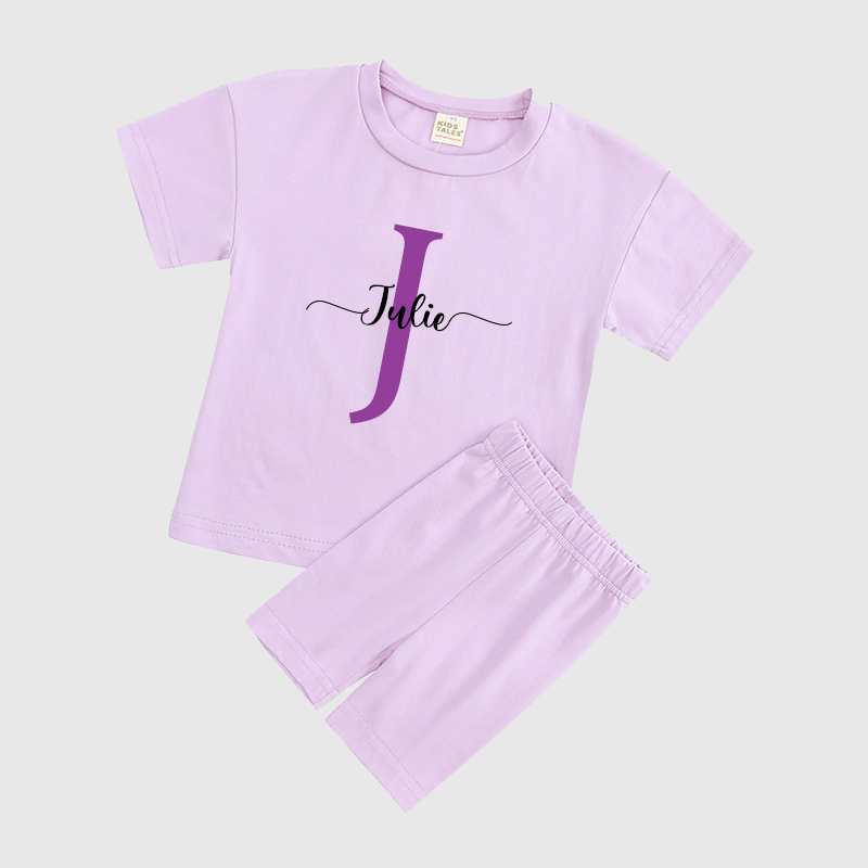 Personalized Kids Initials & Name Toddler Set | Cloth136