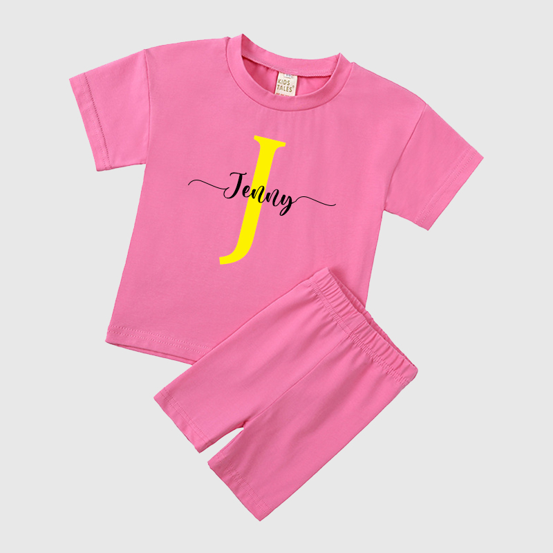 Personalized Kids Initials & Name Toddler Set | Cloth136