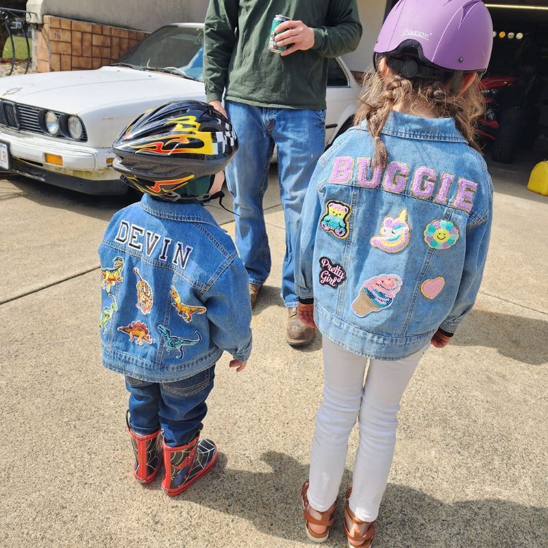 Personalized Kids Denim Patch Jacket| Cloth22