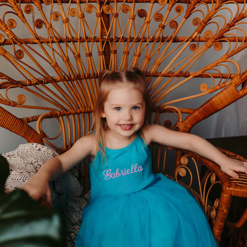 Personalized Girls Embroidered TuTu Dress| Dress02