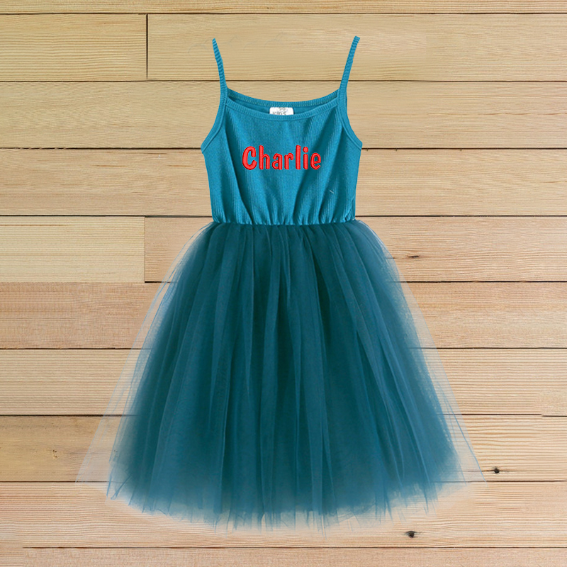 Personalized Girls Embroidered TuTu Dress| Dress02