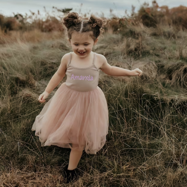 Personalized Girls Embroidered TuTu Dress| Dress02