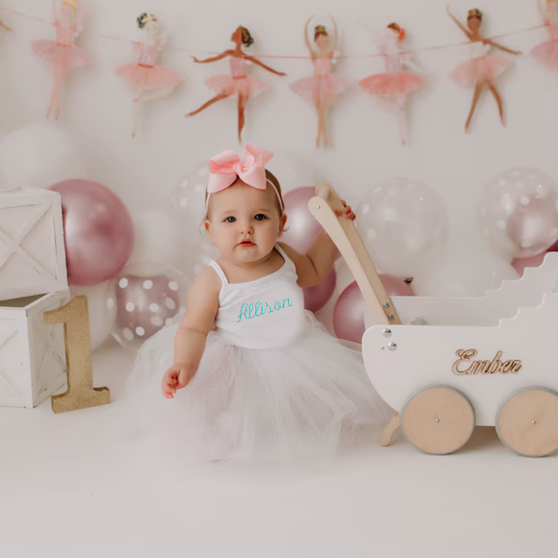 Personalized Girls Embroidered TuTu Dress| Dress02