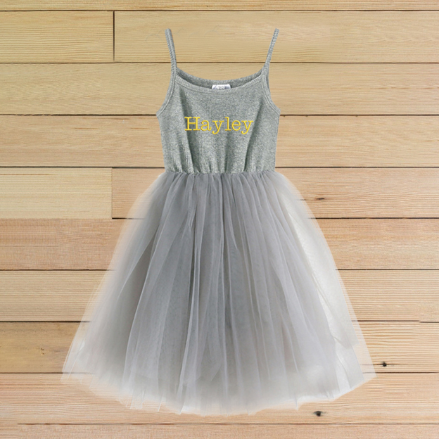 Personalized Girls Embroidered TuTu Dress| Dress02