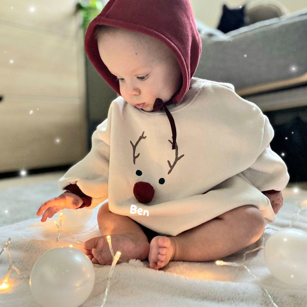 Personalized Baby Christmas Romper With Hat| BBCloth78