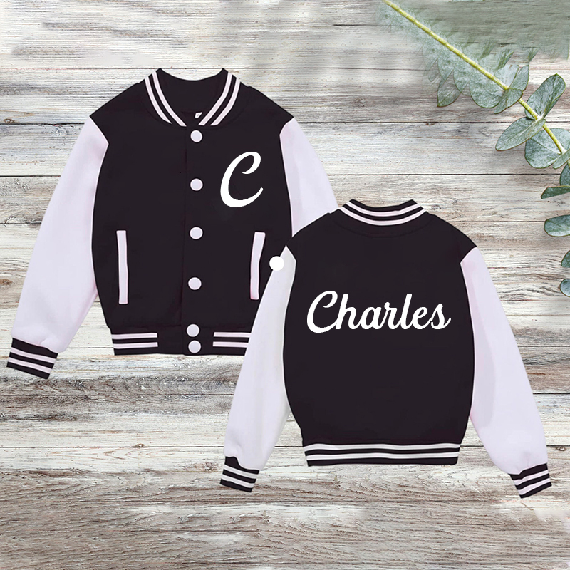 Personalized Kids Sports Initial Name Jacket| Cloth77