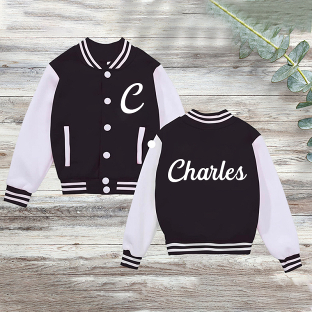 Personalized Kids Sports Initial Name Jacket| Cloth77
