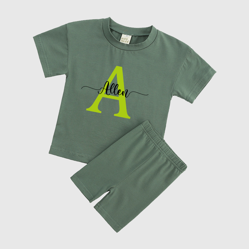 Personalized Kids Initials & Name Toddler Set | Cloth136