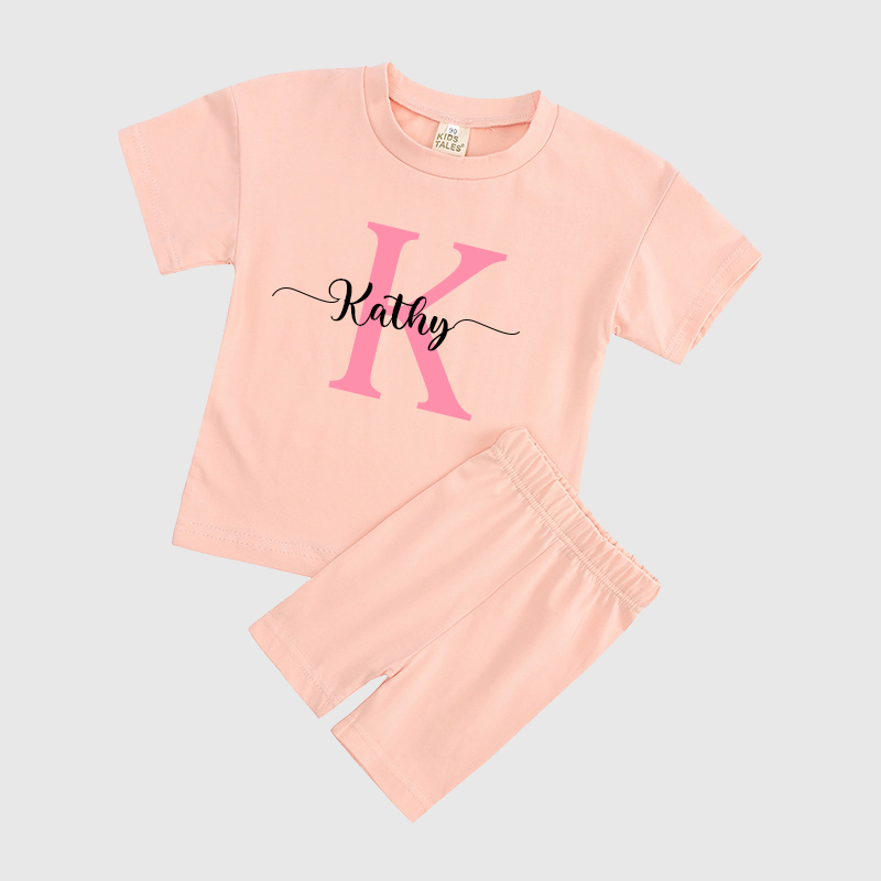 Personalized Kids Initials & Name Toddler Set | Cloth136