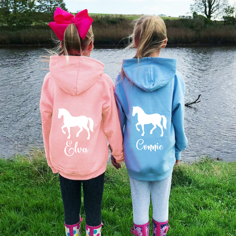 Personalized Kids Jumping Horse Hoodie| Cloth81