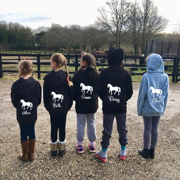 Personalized Kids Jumping Horse Hoodie| Cloth81