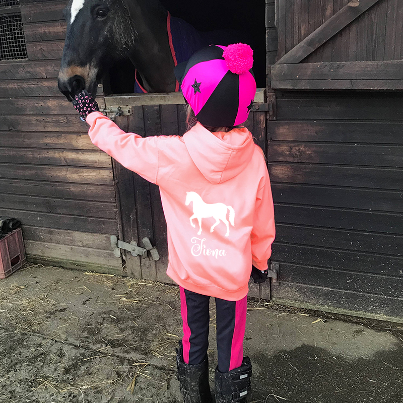 Personalized Kids Jumping Horse Hoodie| Cloth81