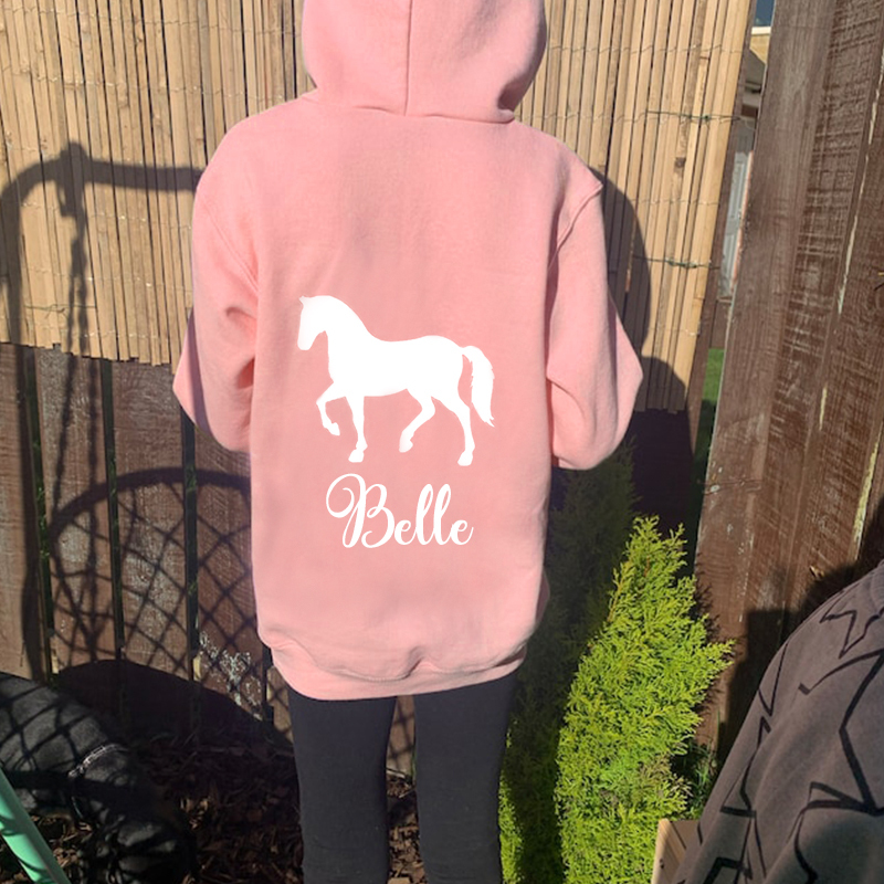 Personalized Kids Jumping Horse Hoodie| Cloth81