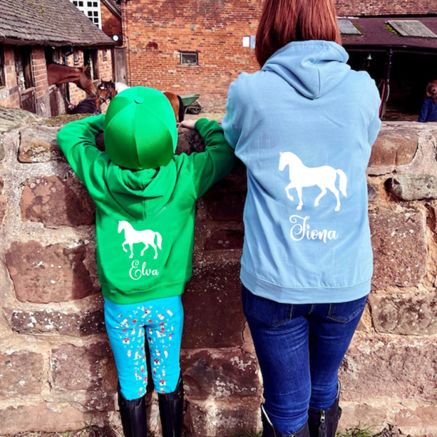 Personalized Kids Jumping Horse Hoodie| Cloth81