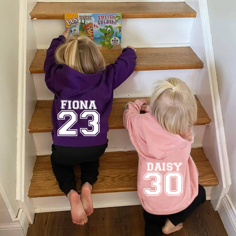Personalized Kids Number Pocket Hoodie| Cloth83