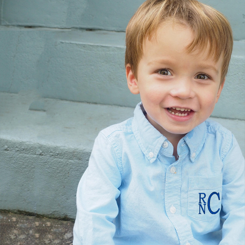 Personalized Kid Monogrammed Button Up Shirt| Cloth223