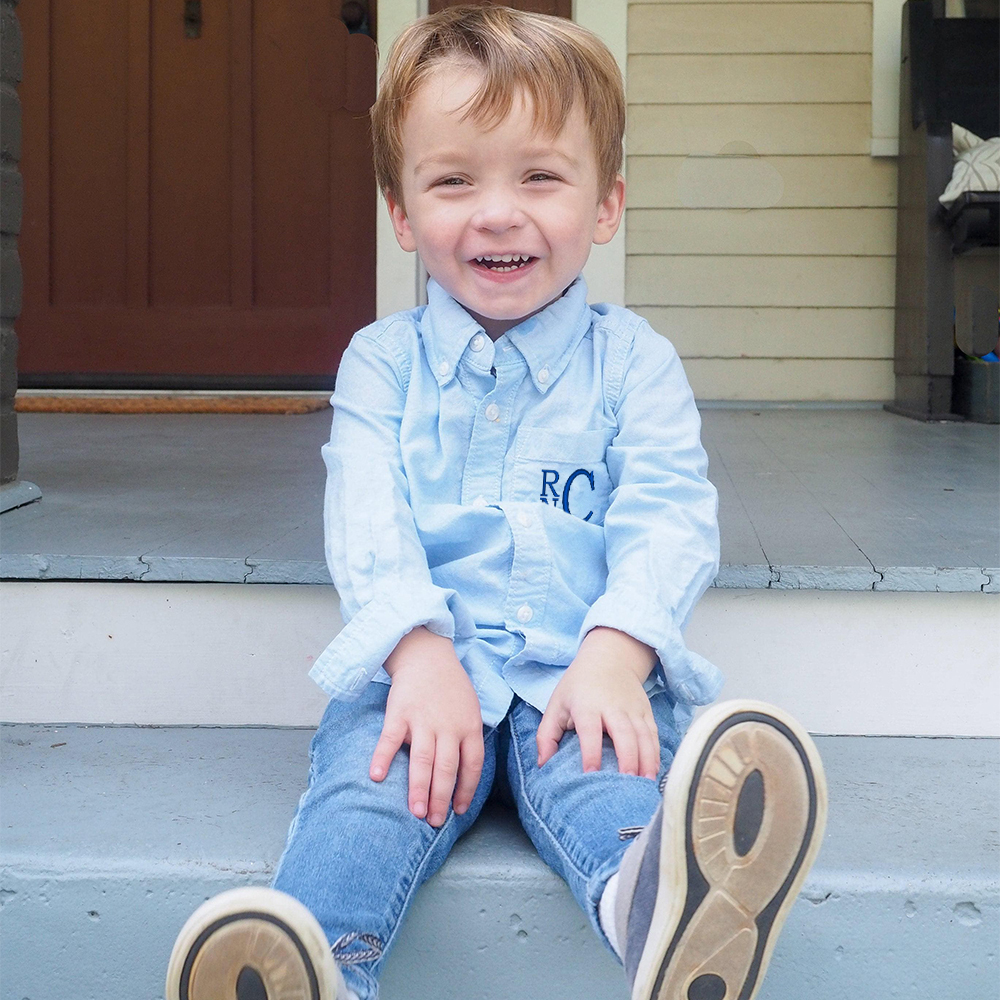 Personalized Kid Monogrammed Button Up Shirt| Cloth223