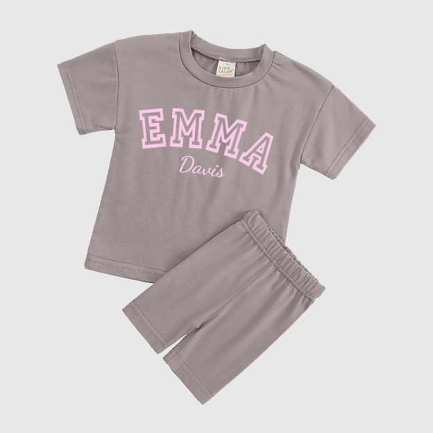 Personalized Kids Name Toddler shorts Set| Cloth151